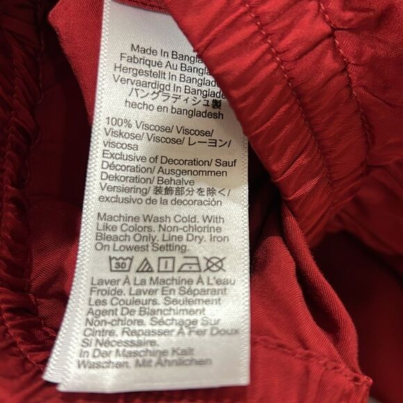 J. Crew CF512 Red Soft Shine Pajama Pant For Women NWT size large - Picture 9 of 9